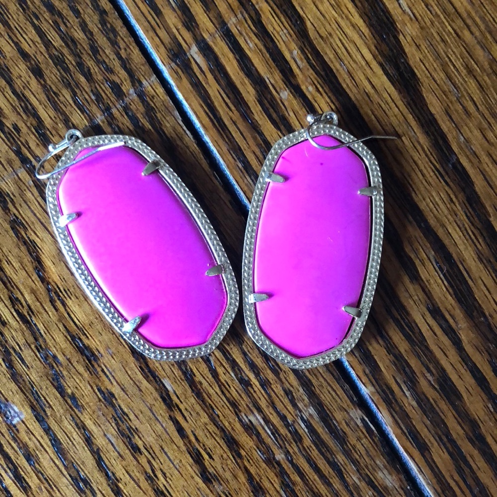 Large Hot pink Kendra Scott earrings